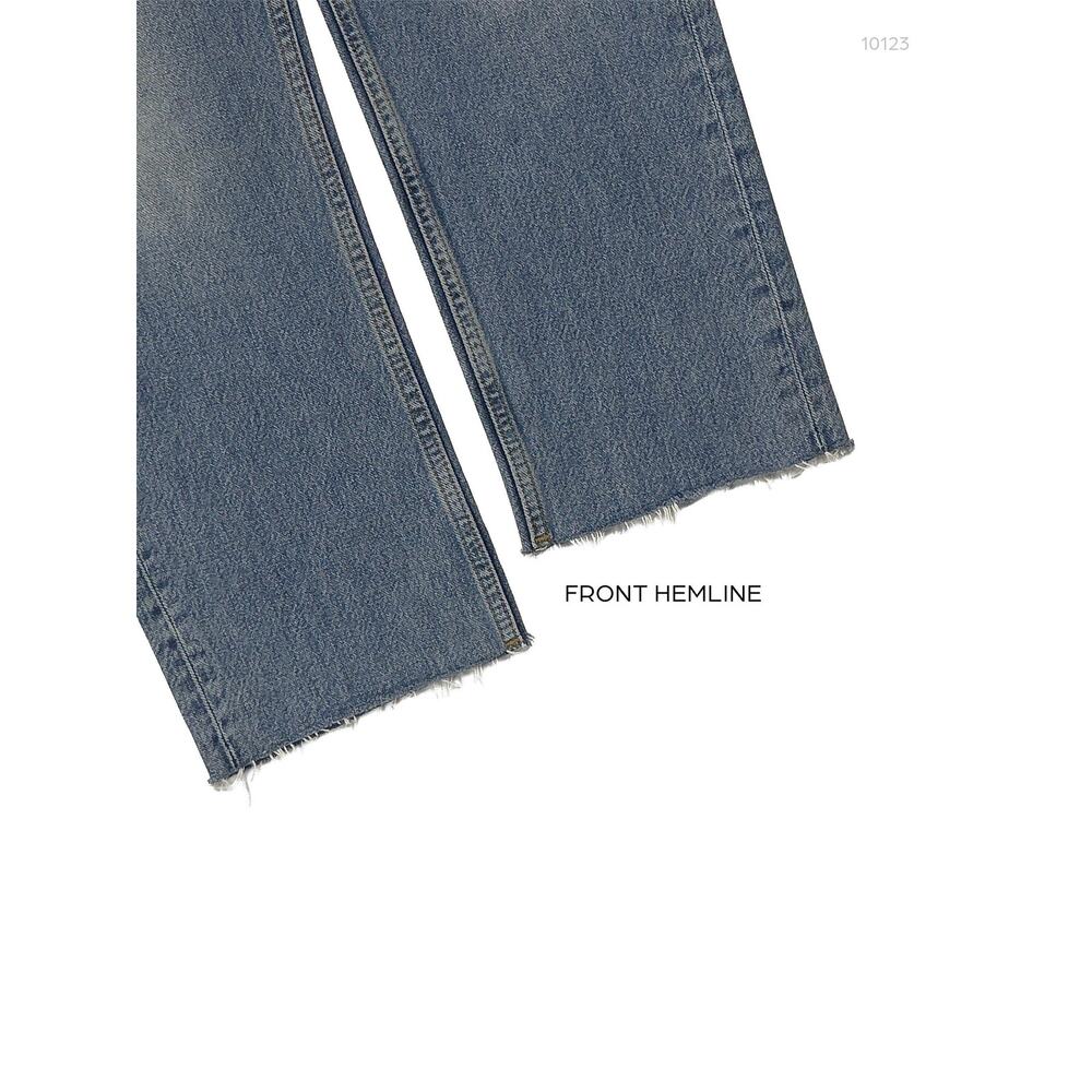 RE/DONE 70s Stove Pipe Jeans 26 Medium Vain Raw Hem 188-3WSTV27-11 - Picture 6 of 11